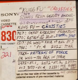 1 Rare Sony Betamax L - 830 tape TV home blank 4 Recording Looney Tunes Star Trek 2
