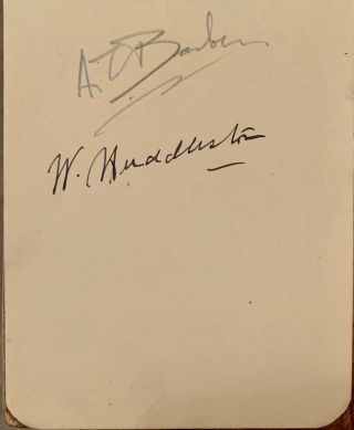 Bill Huddleston Lancashire 1873 - 1962 / Alan T Barber Yorkshire Rare Autographs