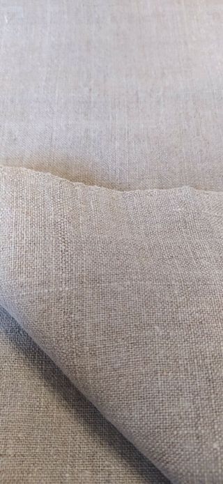 Antique Rustic Linen By The Yard Old Vintage Flax Homespun Yardage Fabric