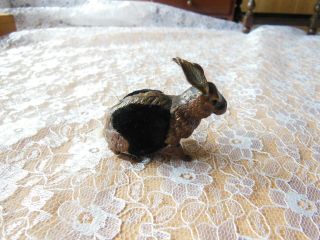 Antique Gilded Brass Pin Cushion/hare