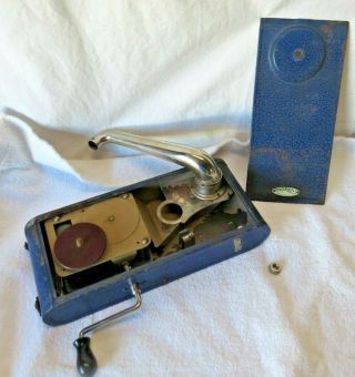 Rare 78 Rpm Crank Turntable Record Player Portable Watchtower Phonograph 27885