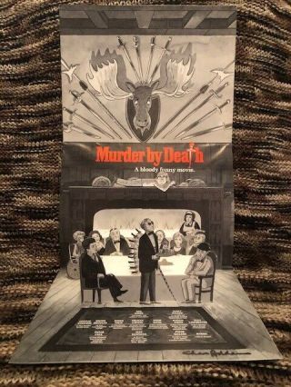 Very Rare Murder By Death 1976 3d Pop - Up Studio Theatrical Promo Card