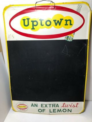 Faygo Uptown Tin Metal Menu Chalkboard Soda Pop Advertising Sign Rare