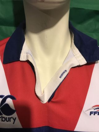 RARE VINTAGE CANTERBURY FRANCE RUGBY SHIRT SIZE L W772 2