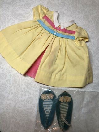 20” Vintage Mattel Chatty Cathy Nursery Yellow Dress & Shoes C1