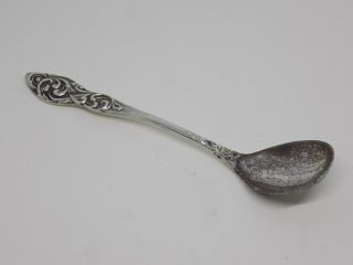 1898 Henry Matthews Small Antique English Sterling Silver Spoon.  3 Inch.  (ncb)
