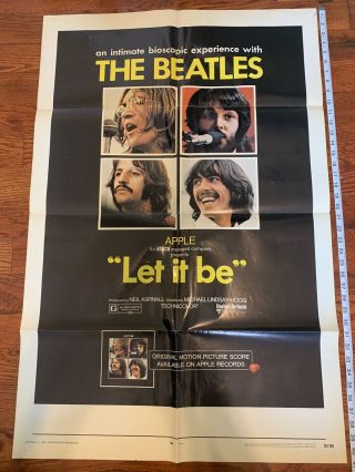 The Beatles Let It Be Film Poster Rare Full Color