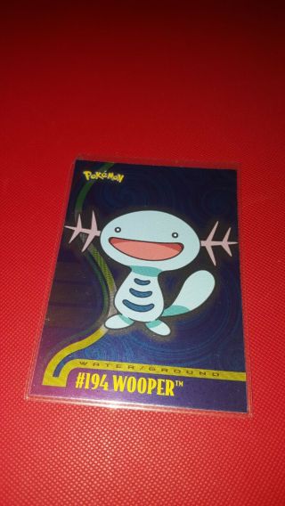 Topps Pokemon Johto Series 1 Wooper Silver Foil Holo 194 Rare