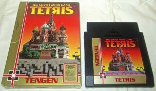 Tetris Tengen Nintendo Nes System Game With Box Rare Htf