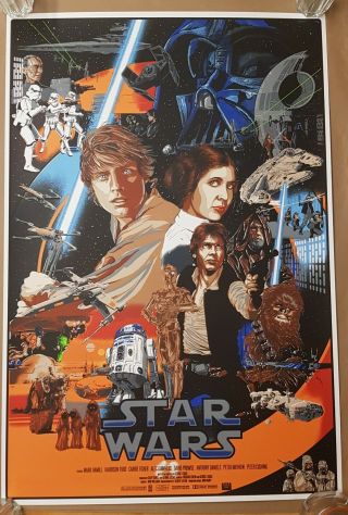 Star Wars Trilogy Vance Kelly Screen Print Posters Rare Not Mondo
