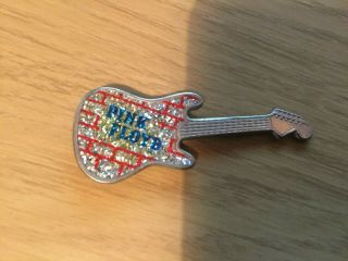 Rare Vintage Pink Floyd Enamel Sparkly Enamel Guitar Pin Badge