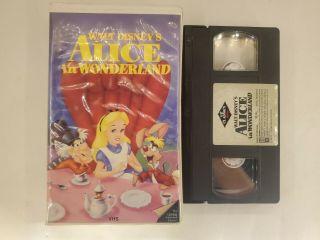Disney Alice In Wonderland Vhs Black Diamond Red Signature 1986 Very Rare