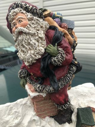 June Mckenna Santa Up On The Roof Top Rare Large 3