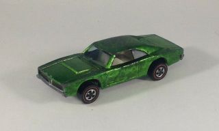 Hot Wheels 1969 Apple Green Custom Charger Red Line Very Rare &