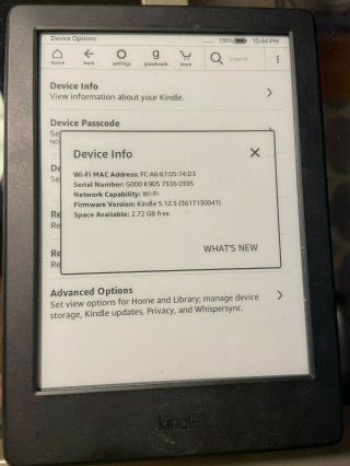 Amazon Kindle (8th Generation),  Wi - Fi,  6in - Black.  Very Rarely.  Looks.