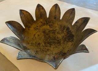 Vintage Solid Brass Trinket Dish Trinket Bowl Ashtray Flower Petals
