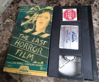 The Last Horror Film (vhs,  1984) Media.  Rare.  Joe Spinell,  Caroline Munro.
