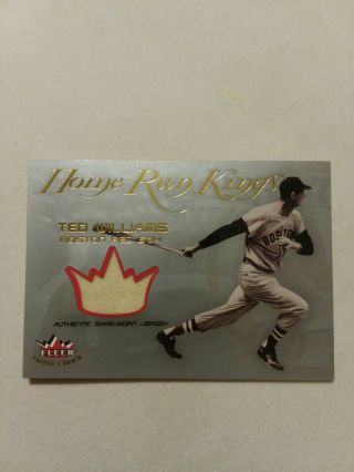 Ted Williams 2002 Fleer Triple Crown Authentic Game - Worn Jersey Hr Kings Rare
