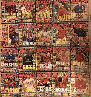 Rare Bundle 20 Match Football Magazines June To December 2000