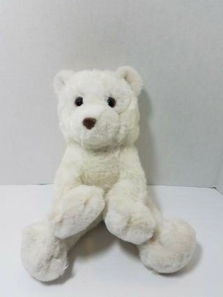 Vintage Dakin White Polar Bear Plush 1984 Brown Eyes Stuffed Animal Toy Teddy