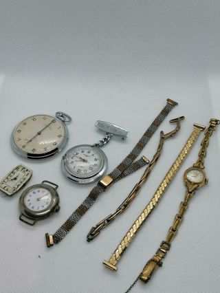 A Small Selection Of Antique And Vintage Watch Items