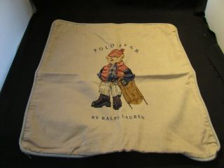 Vintage Ralph Lauren Polo Bear Throw Pillow Pillow Case