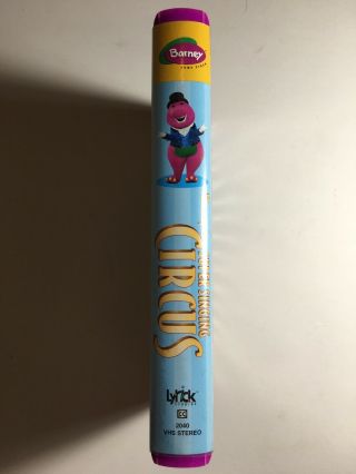 Barney Singing Circus VHS Tape Clam Shell RARE Never Seen On TV 3