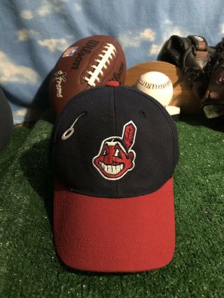 Rare Vtg Cleveland Indians Sports Specialties Adjustable Snapback Hat Cap H49