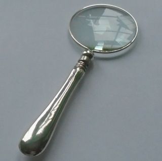 William Hutton & Son Hm Sterling Silver Handle Magnifying Glass Sheffield 1909