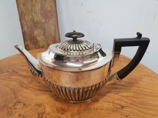 ANTIQUE SILVER PLATE TEA POT JD AND SONS 1916 HOTEL 3