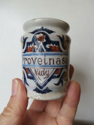Antique Tinglaze/delftware Jar.  Midy.  French,  19th Century.