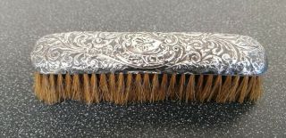 Antique Sterling Silver Topped Clothes Brush - Broadway & Co 1925