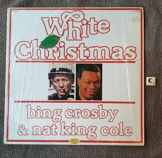 Rare Bing Crosby & Nat King Cole - White Christmas - Live - 12 " Lp Sm3930 Vg,