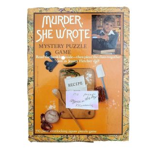 Collectible Murder She Wrote Mystery Puzzle Game Recipe For Murder Rare