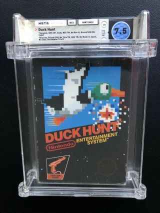 Duck Hunt Rare Mid - 1987 3 - Code Variant Wata 7.  5 Hang Tab,  Nes Tm Cib