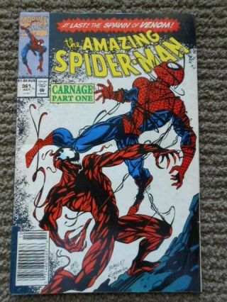 Spiderman 361 From 1992 Rare Australian Price Variant - 1st Carnage