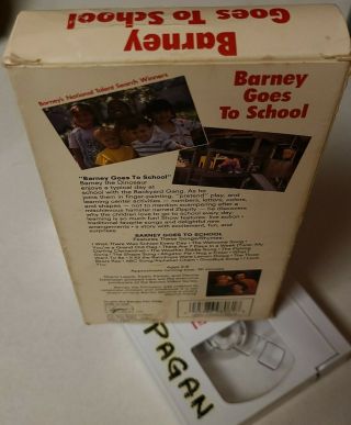 Barney Goes To School Sing Along VHS Video Tape 1990 Rare - - 2