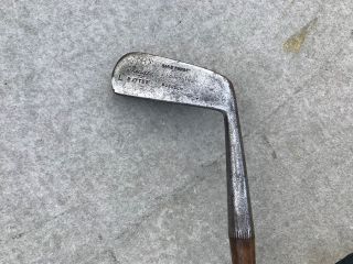 Vintage Antique Hickory Golf Club Diamond B Special L Putting J Longshaw Burslem