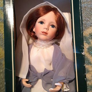 Biblical Virgin Mary Nun Geppeddo Porcelain Doll 16 " Catholic Nativity