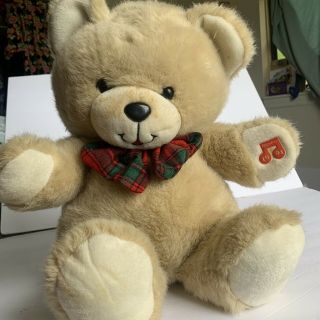 1991 Humfrey Christmas Teddy Bear Musical 23 " Bowtie Fairview Plush Stuffed