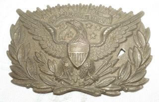 Antique Us Army Military Eagle Badge Plate United States Usa America