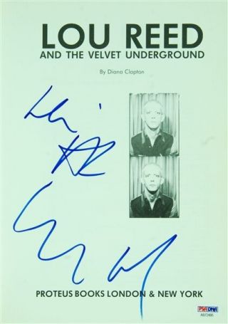 Rare LOU REED Autographed Book - Lou Reed & The Velvet Underground 2