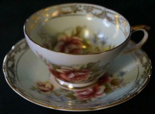 H.  M.  Royal Sutherland Roses Bouquet Tea Cup And Saucer