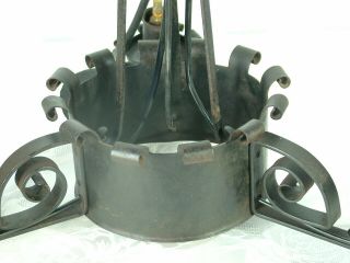 ANTIQUE WROUGHT IRON ARTS AND CRAFTS MEDIEVAL CASTLE STYLE CHANDELIER 3