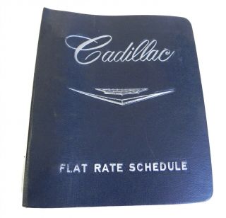 1961 - 62 Cadillac Oem Dealers Flat Rate Schedule In Binder Very Rare