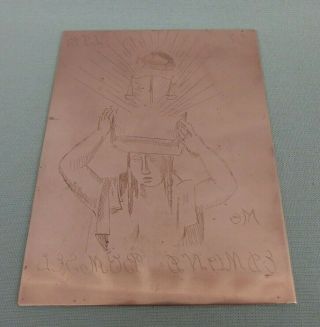 Rare Ancienne Plaque Matrice Gravure Ex Libris Maître Edmond Bomsel Giacometti
