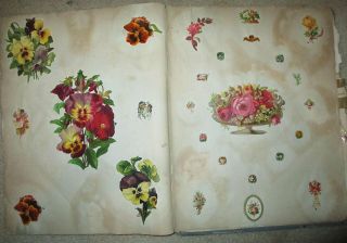 Antique Victorian Scrapbook With Trade Cards 3