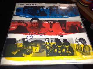 The Police Sting Signed Synchronicity Record Vinyl Album Rare Proof Every Step