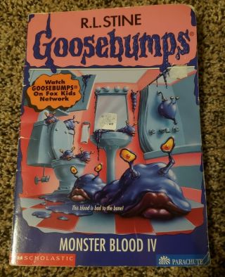 R.  L Stine Goosebumps 62 Monster Blood Iv 4 Rare Htf Book