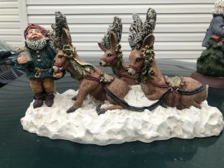 June Mckenna Christmas Santa Elf And Reindeer Rare Large